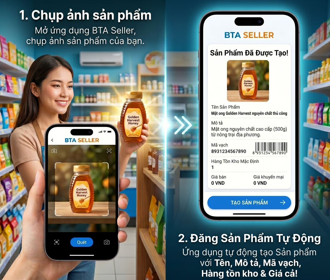 Tạo sản phẩm nhanh bằng ảnh chụp